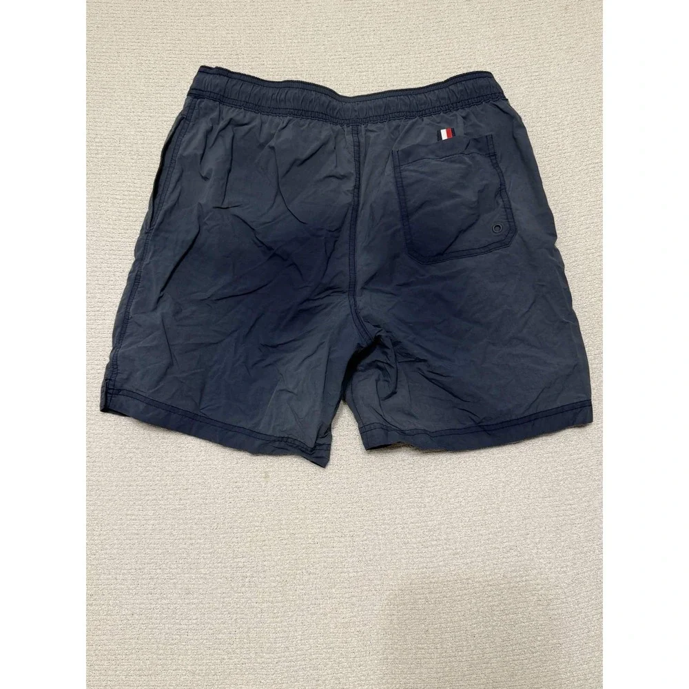 Tommy Hilfiger Mens Swim Trunks Shorts Navy Blue Solid Board Shorts Size M